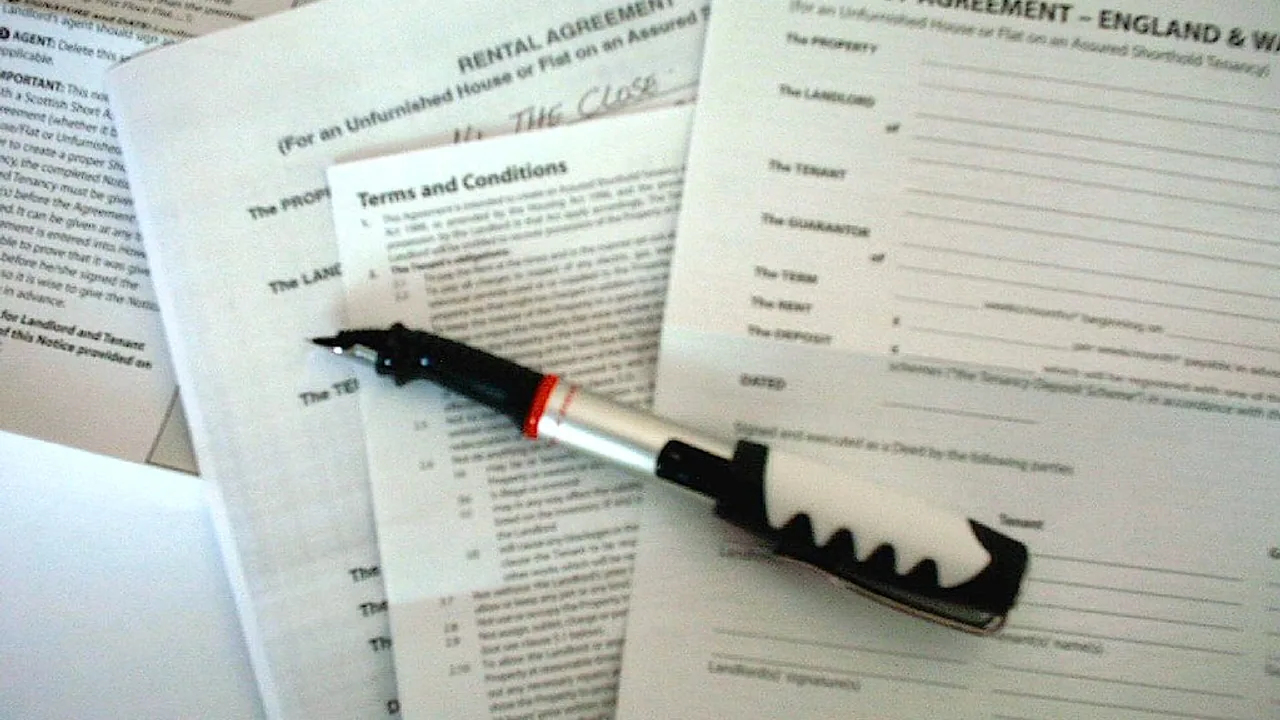 Contract paperwork on a desk